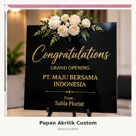 Papan Bunga Akrilik Sukmajaya
